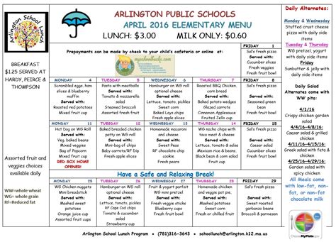 Lunch Menus - Sinking Springs Elementary - ss.cysd.k12.pa.us