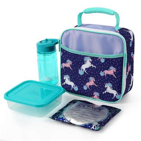 Lunch kits walmart. Pioneer Woman exclusive 3-piece insulated lunch kit; Kit includes; Lunch tote, small accessory bag, and aluminum hydration bottle. The insulated tote is constructed using a radiant barrier lining for optimal temperature retention. Zippered closure on both bags; An exterior pocket is great for extra storage; Lunch Tote Dimensions: 17"W x 6"D x ... 