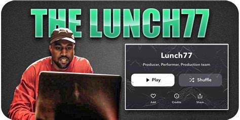 Lunch77. After discovering that our Worldwide Studios drum kits with Lunch77 are actively being used by Kanye West, Metro Boomin, Future, and many other A-list music producers, we decided to custom-create this drum kit with the official drums used on Kanye West's Vultures album.Beginning from the vision, the art, and the sample & sound design itself, all work was creatively directed by industry Music ... 