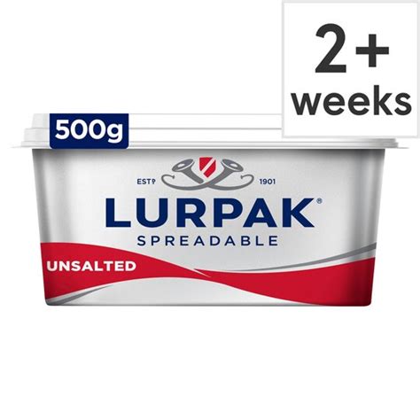 Lurpak Unsalted Spreadable 500G - Tesco Groceries