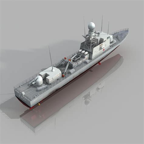 Lurssen TNC 45 Missile Boat 3d model - 3dmdb.com