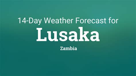 Lusaka - BBC Weather