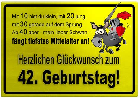 Lustiger spruch zum 42 geburtstag