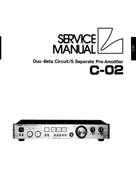 Luxman c 02 preamplifier service repair manual. - Alfa romeo mito quadrifoglio verde manual.