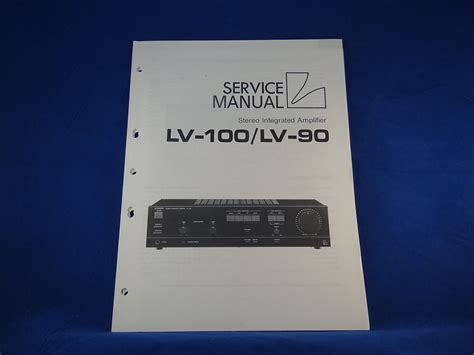 Luxman lv 90 lv 100 service manual. - Lg cm1530 manuale di servizio del sistema micro hi fi.