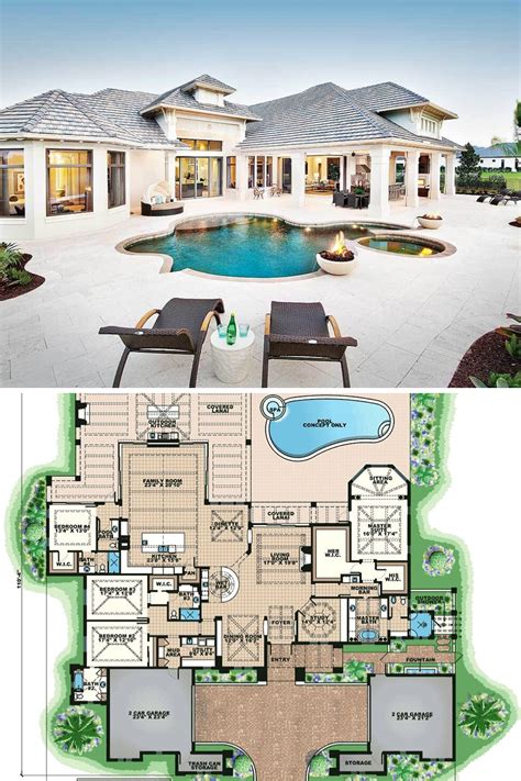 Luxury Floor Plans With Pools