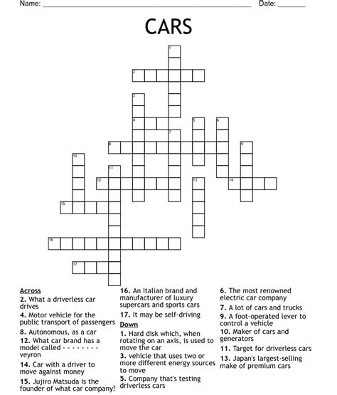 Luxury car crossword clue. The Crossword Solver found 30 answers to "Luxury car (coll)", 4 letters crossword clue. The Crossword Solver finds answers to classic crosswords and cryptic crossword puzzles. Enter the length or pattern for better results. Click the answer to find similar crossword clues. 