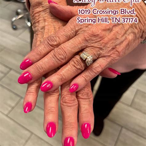 Luxy nails spring hill. Recline on our cushy spa chairs and sip some luscious wine or iced water while enjoying a relaxing foot massage or having your nails polished. Give Spring Hill Nail Spa a go, we’re sure you’ll come back. Our address is 4886 Port Royal Rd Ste 130, Spring Hill, TN 37174. See ya! 
