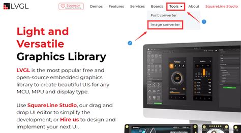 Lvgl image converter.  Give a name to the output file (e.  Choose one or...