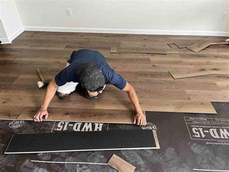Lvp installation. Shows step by step how to install underlayment for vinyl flooring, from where to start to measuring to securing it to the … 