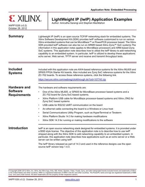 Lwip tutorial xilinx. 2.  In general, this application note describes how a...
