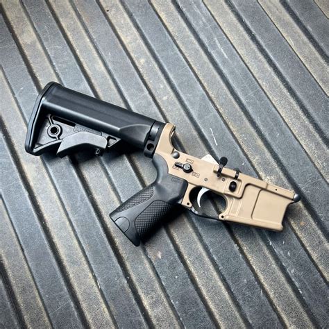 The LWRC M6 IC Enhanced Lower Receiver FDE is fully ambidextrous, with a safety selector, mag release and bolt stop. These are semi auto receivers are stamped with 5.56 full auto markings.The LWRC M6 IC Enhanced Lower Receiver comes standard with LWRC enhanced fire control group Trigger. Magpul Moe Plus Grip.