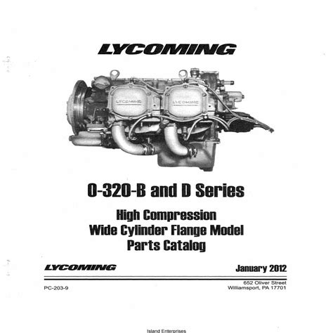 Lycoming 0 320 a and e series low compression wide cylinder flange series aircraft engines parts catalog manual. - Manuale del telecomando del condizionatore d'aria hitachi.
