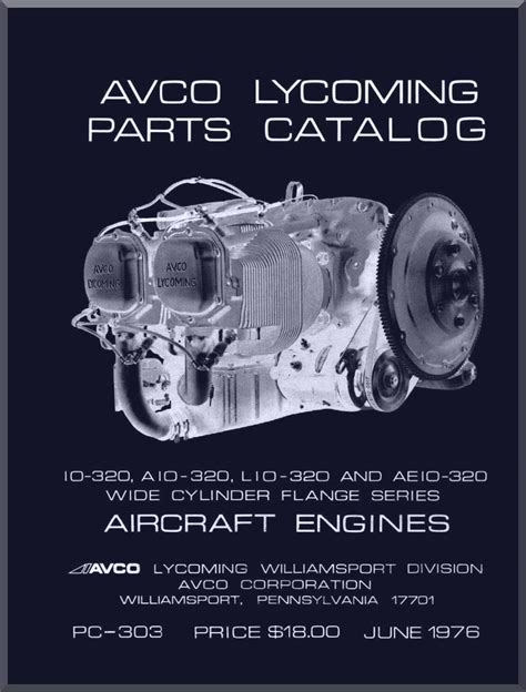 Lycoming io aio lio and aeio 320 wide cylinder flange wcf series aircraft engines parts catalog manual. - El indicador caracteristico de cien medicamentos homeopaticos.