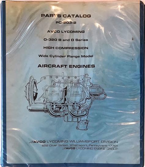 Lycoming o 320 b d series wide cylinder flange engines parts catalog manual pc 203 2. - Study guide answers introduction to business organization.
