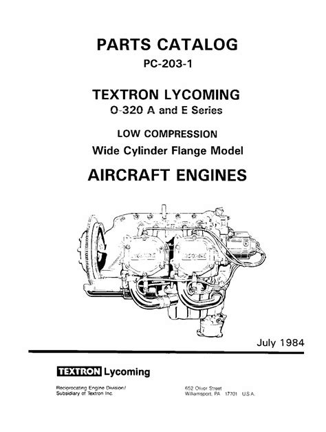 Lycoming o 320 io 320 lio 320 series aircraft engine parts catalog manual pc 103. - 2012 ktm 250 sx workshop manual.