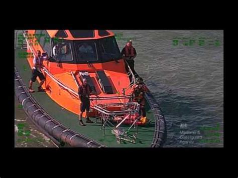 Lydd Coastguard helicopter training with Ramsgate pilot boat