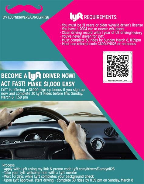 If you're a new driver signing up, you can enter the promo code in the 'Promo/Referral code' field in the application form. For existing drivers, promo codes can be added in the 'Promos' tab of your Lyft driver app. It's important to remember that each promo code has its own set of terms and conditions. Make sure you thoroughly understand these .... 