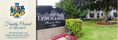 Lynch and sons funeral directors walled lake.  Interment While Chapel Cemetery.  Or send f...