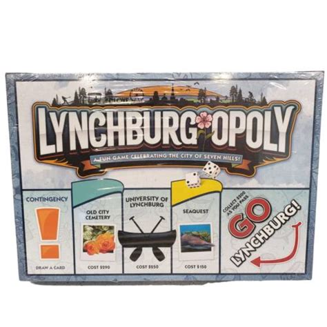 Lynchburg monopoly. Old Forest Road, Lynchburg, VA ... 1961 copy right produced 1975 Monopoly board game excellent condition. $25. Lynchburg 2- new in plastic games. $10. Lynchburg ... 