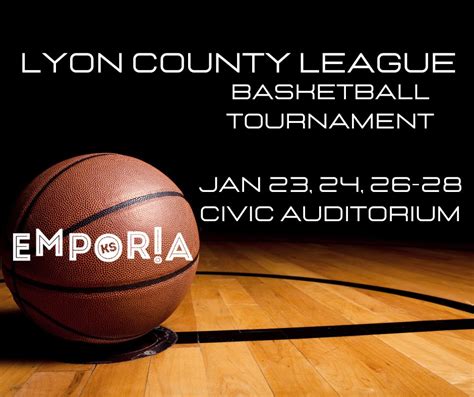 Jan 24, 2022 · Emporia, KS, USA / KVOE. For the 101st consecutive year, the Lyon County League is taking over White Auditorium starting Monday. The LCL basketball tournament kicks off with first-round games at 4 pm inside the auditorium and longtime tournament organizer Ted Vannocker says they will be taking the ongoing COVID-19 surge into account throughout ... . 