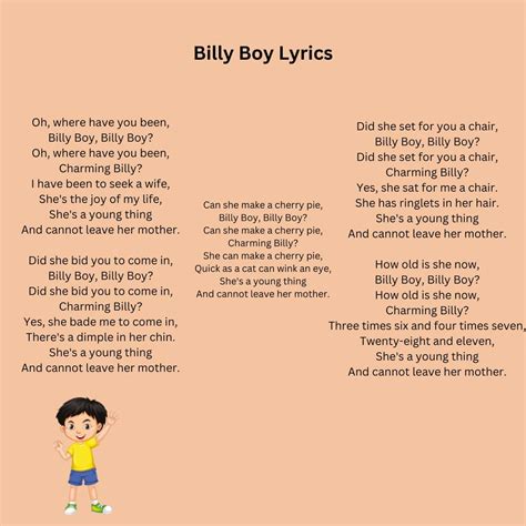 Lyrics for Boys