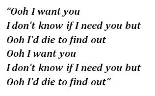 Lyrics for I Want You by Savage Garden - Songfacts