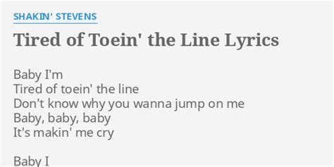 Lyrics for Tired of Toein