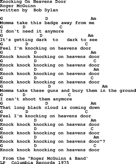 Lyrics for knocking on heavens door. Things To Know About Lyrics for knocking on heavens door. 