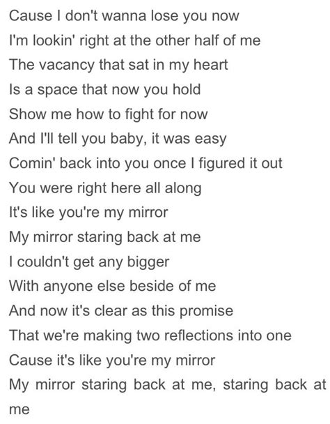 Lyrics for mirrors. Things To Know About Lyrics for mirrors. 