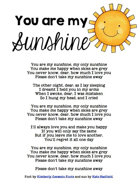 Lyrics for sunshine. Researchers determined that by studying the songs of whales, it is possible to know where they have traveled and which whales they interacted with. Overanalyzing song lyrics is lik... 