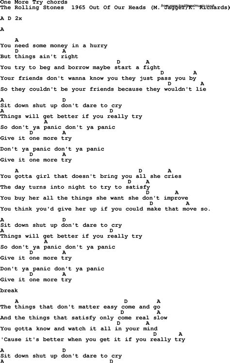 Lyrics for try. Things To Know About Lyrics for try. 