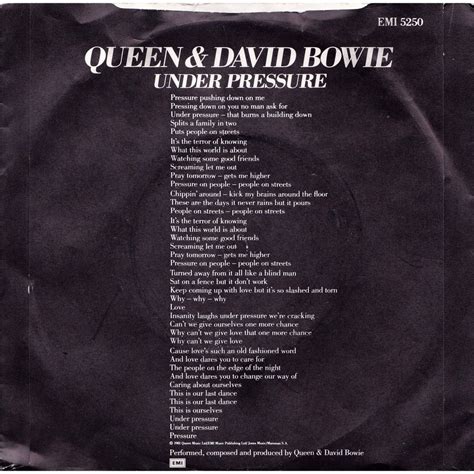 Lyrics for under pressure by queen. Things To Know About Lyrics for under pressure by queen. 