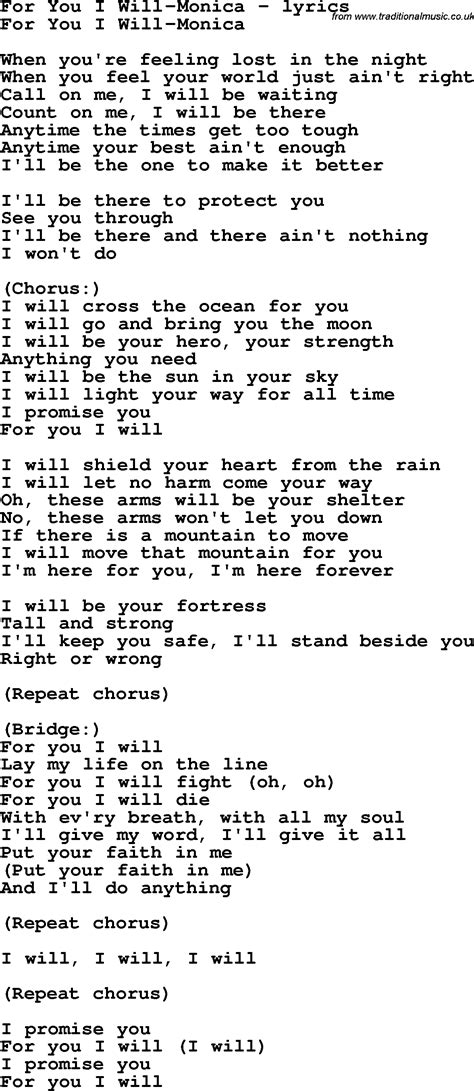 Lyrics for you i will. Things To Know About Lyrics for you i will. 