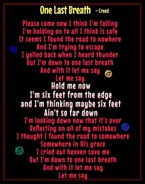 Lyrics of one last breath. Things To Know About Lyrics of one last breath. 