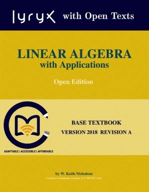 Lyryx linear algebra with applications solutions.  Synonyms for IMPORTANT i...