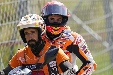 Márquez injures hand in crash, Bagnaia wins MotoGP opener