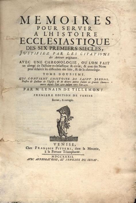 Mémoires pour servir a l'histoire écclésiastique des six premiers siècles. - Manual crane kato nk 500e v.