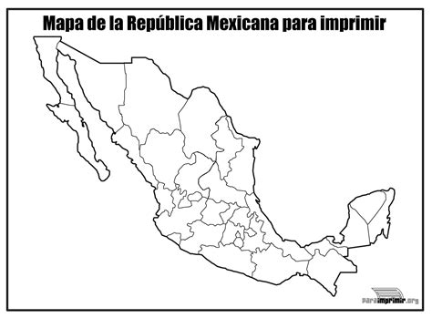 México División Política sin nombres - Mapas de México para descargar ...