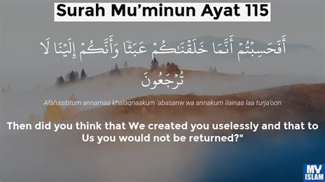 Müminun 115. 