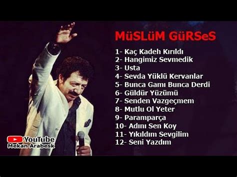 Müslüm Gürses Karışık Full Arabesk YouTube. 
