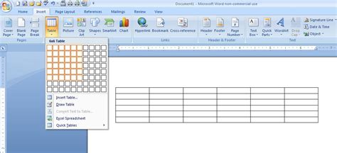 M and J in a Nutshell Tutorial Creating tables in Word