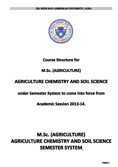 M.Sc Agriculture (Soil Science & Agri Chemistry) | SRMIST - wintechmobiles.com