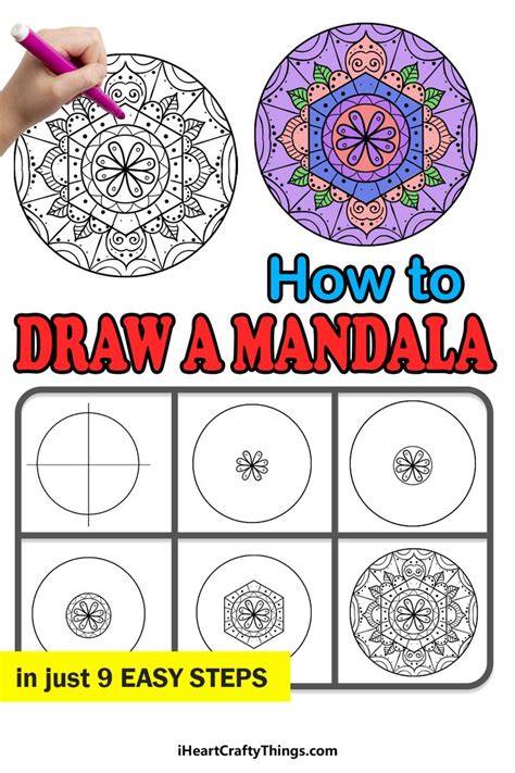 M164- Meditative step by step Mandala drawing with Rainbow