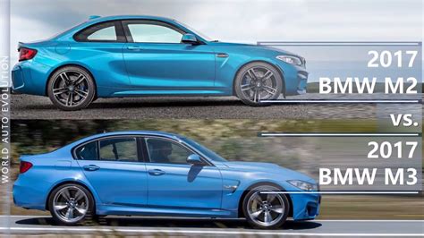 M3 vs m2. BMW M2 vs M3. As BMW’s smallest M car, the M2 focuses on pure driving pleasure. Equipped with twin turbo straight six engines for an exhilarating driving experience both on the streets and race tracks alike. The engine revs with satisfying metallic sounds and the M2 weighs less than the M240i coupe that it replaces. 