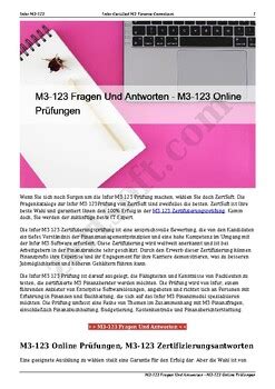 M3-123 Online Prüfungen