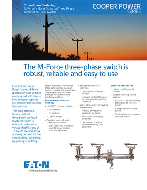 M3H11TR3BH Eaton Cooper Power series M-Force three-phase switch …