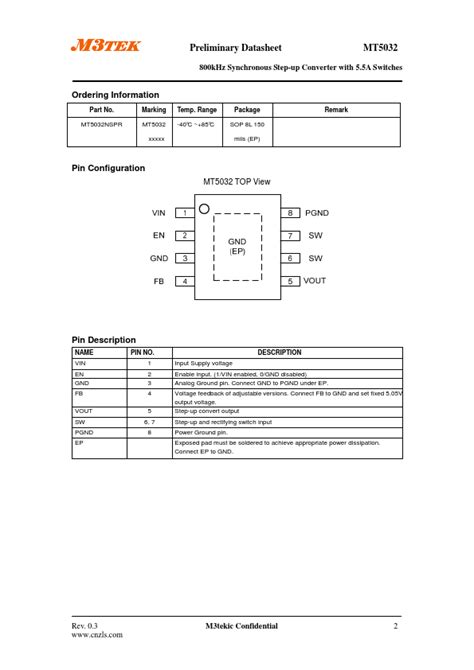 M3TEK Preliminary Datasheet MT5070