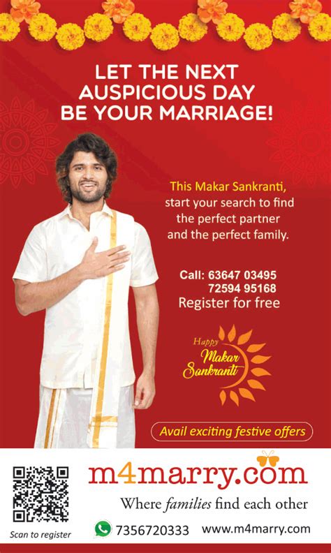  M4marry.com is dedicated to creating the most comprehensive platform for South Indian’s to meet online for matrimonial purposes. It is your suggestion and support that shall enable us to do so. Please mail your comments/suggestions to support@m4marry.com. . 