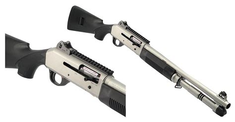 Benelli's M4 Tactical is a unique, Auto-Regulating-Gas-Operated (A.R.G.O.) semi-automatic shotgun, upon which the U.S. Marine Corps depends. It comes standard with a picatinny rail and pistol-grip stock. Other features include a fully adjustable ghost-ring aperture rear sight and windage-adjustable front sight. The M4 is now available in a weather-defying Titanium-Cerakote finish.&nbsp; When .... 